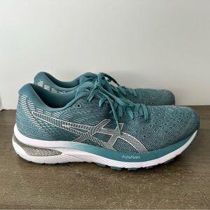 Asics Gel Cumulus 22 'Smoke Blue' Teal Running Walking sneaker shoes Women's 10